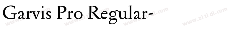 Garvis Pro Regular字体转换